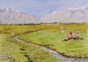 Lu Xiaohan œuvre - À midi dans les hautes terres du Pamir