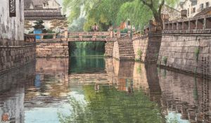 Art chinoises contemporaines - Une scène de Pingjiang