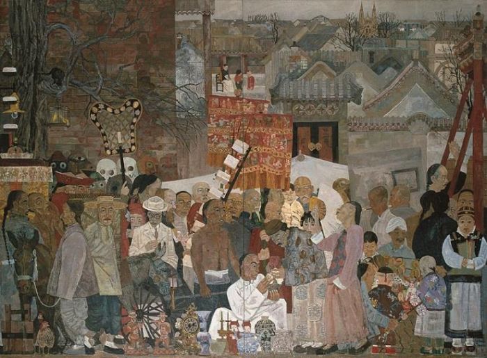 Ma Xiaoteng Peinture à l'huile - Pékin à cette époque