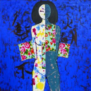 Peinture à l'huile contemporaine - Une fille nommée Yechun 3