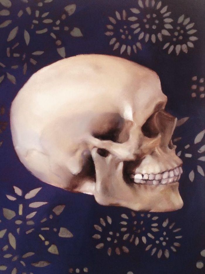Niu Yansu Peinture à l'huile - Illusion du squelette humain 2