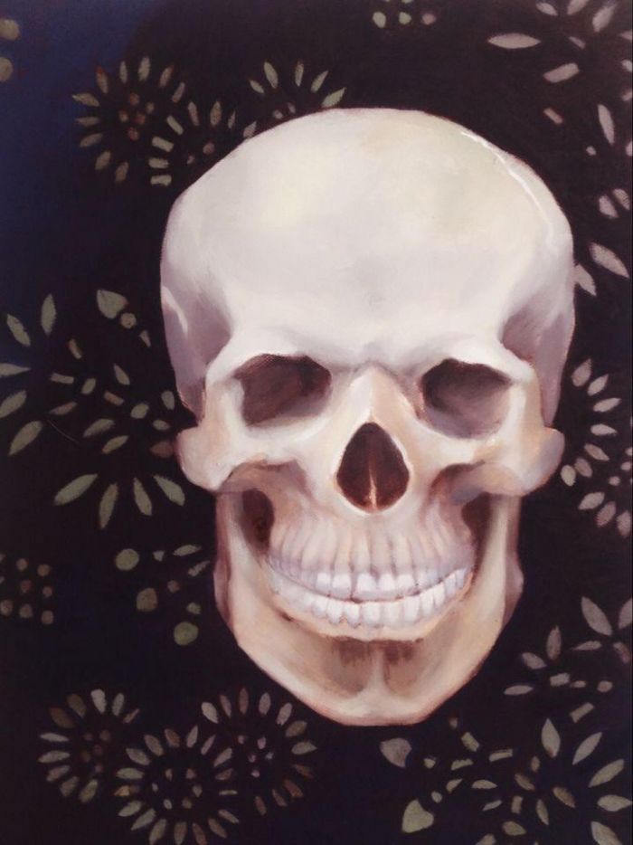 Niu Yansu Peinture à l'huile - Illusion du squelette humain