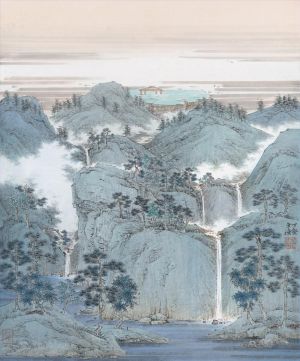Pu Jun œuvre - Des rivières coulant hors des montagnes