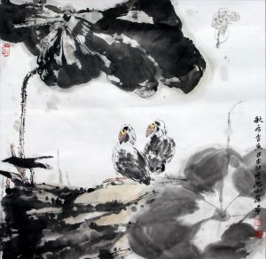 Shen Liping œuvre - Étang de lotus en automne 2