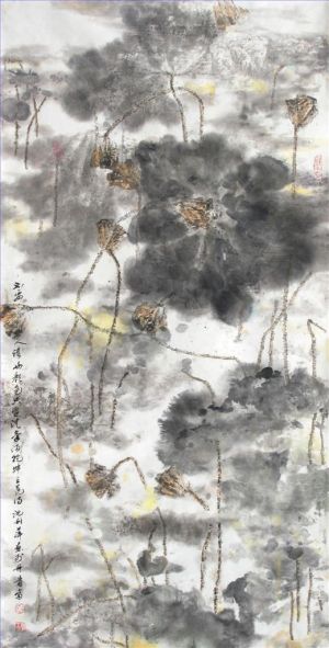 Shen Liping œuvre - Étang de lotus en automne