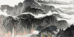 Shi Dafa œuvre - Neige dans la région montagneuse 2