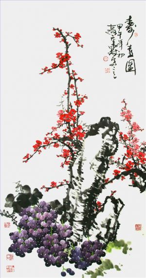 Song Chonglin œuvre - Peinture de fleurs et d'oiseaux dans un style traditionnel chinois