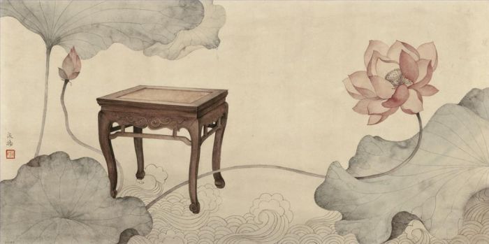 Song Yang Art Chinois - Peinture de fleurs et d'oiseaux dans le style traditionnel chinois 3