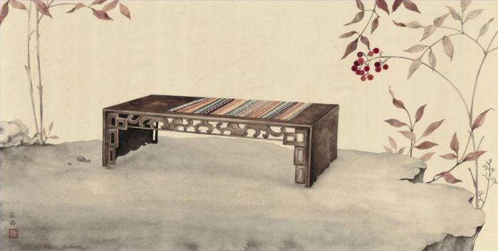Song Yang Art Chinois - Peinture de fleurs et d'oiseaux dans un style traditionnel chinois