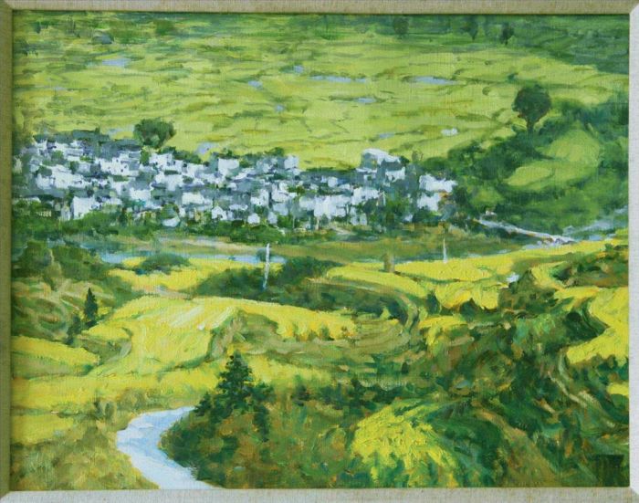 Su Yangyang Peinture à l'huile - Les nouvelles du printemps