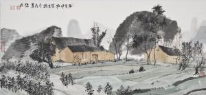 Sun Hong œuvre - Peinture de la vie dans le village de Donggua