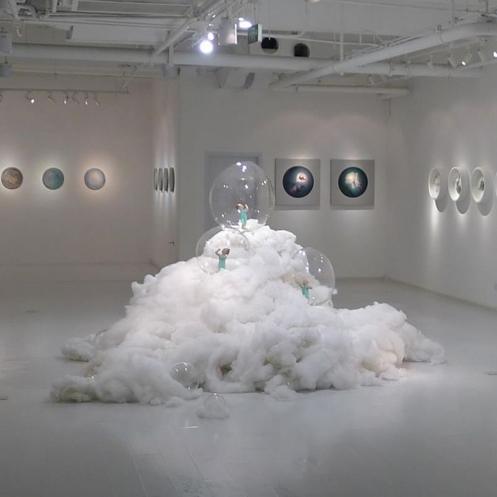 Tian He Sculpture - Série Bubble sur scène exposition 2
