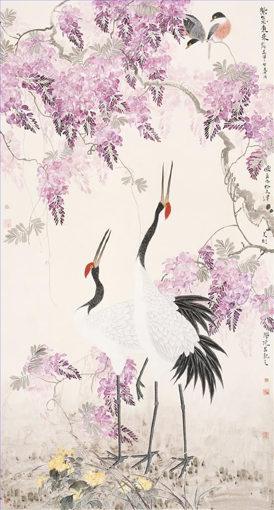 Tian Huailiang Art Chinois - Peinture de fleurs et d'oiseaux dans le style traditionnel chinois 7
