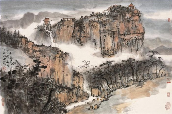 Tian Meng Art Chinois - Mont Yishan