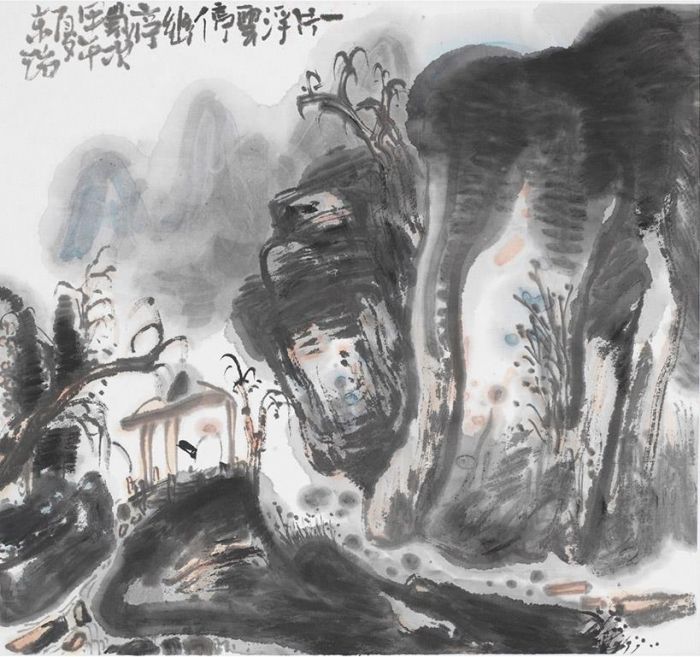 Wang Dongrui Art Chinois - Un étang de lotus flétri 5