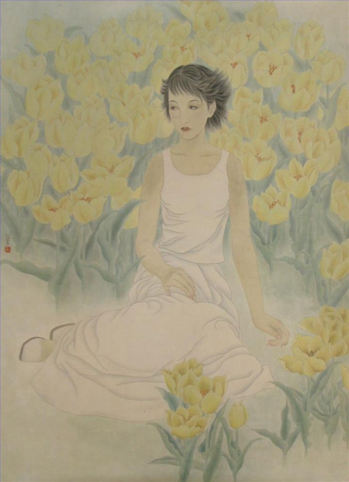 Wang Hongying Art Chinois - Une beauté