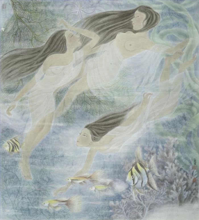 Wang Hongying Art Chinois - Rêve de la mer
