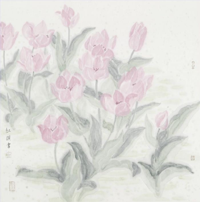 Wang Hongying Art Chinois - Tulipe