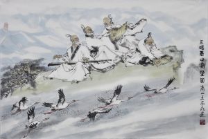 Wang Jiamin œuvre - Au sommet de la montagne