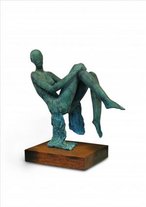 Sculpture contemporaine - Jeune fille confortable