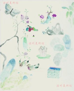 Wang Mengsha œuvre - Entre deux prunes