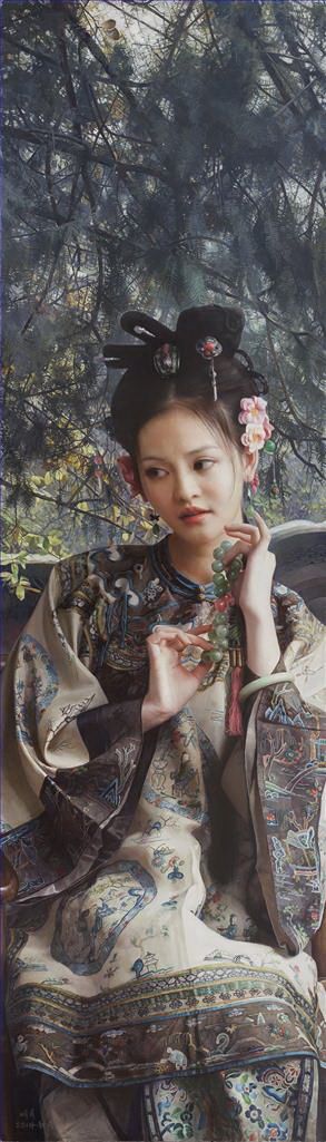 Wang Mingyue Peinture à l'huile - Une beauté à Nanjing 2