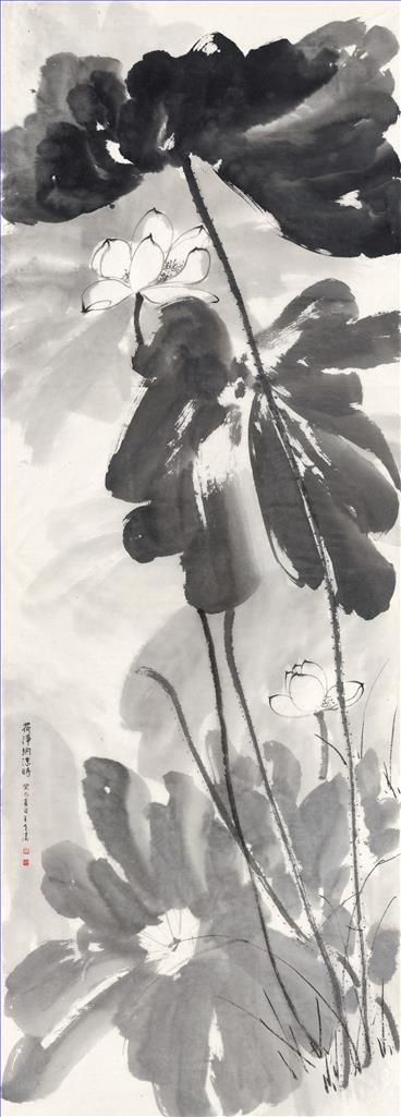 Wang Shitao Art Chinois - Lotus d'été