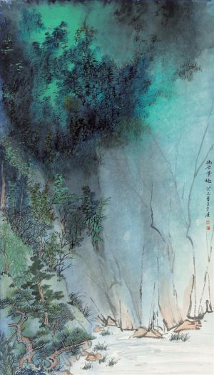 Wang Shitao œuvre - Vallée tranquille