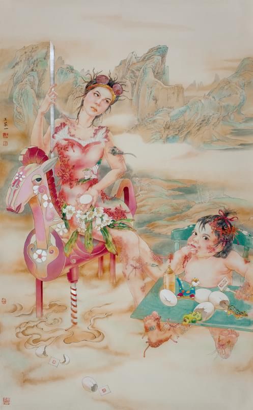 Wang Shuyi Art Chinois - Histoire d'enfance