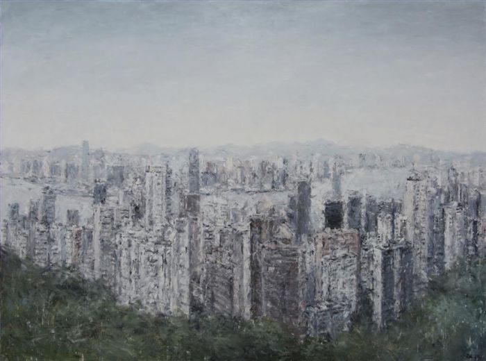Wang Xiaoshuang Peinture à l'huile - Perdu dans la ville