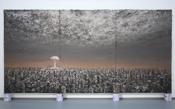 Wang Xiaoshuang Peinture à l'huile - La ruine d'une ville