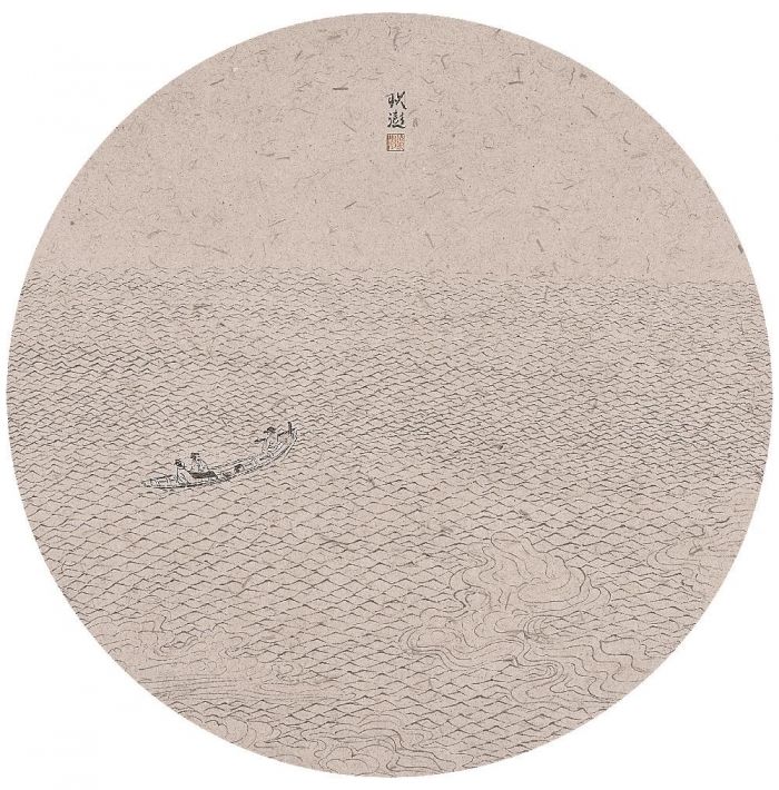 Wang Yuepeng Art Chinois - Rafting sur le lac Pinghu