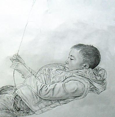 Wang Zhaofu Art Chinois - Enfance