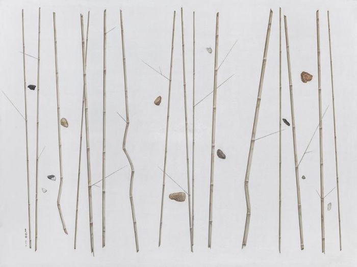 Wu Didi Peinture à l'huile - Nature Morte Bambou