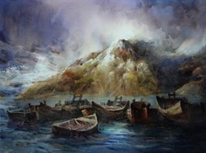 Wu Jianping œuvre - Comme un vent qui se lève et des nuages qui courent