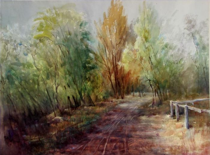 Wu Jianping Types de peintures - La route vers les profondeurs de la forêt