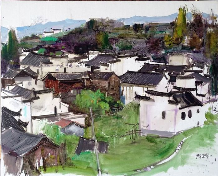 Wu Xiaojiang Art Chinois - Hors du village de Likeng