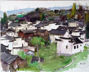 Wu Xiaojiang œuvre - Hors du village de Likeng