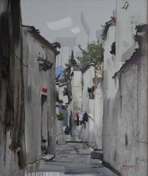 Wu Xiaojiang œuvre - Une vieille ruelle