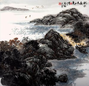 Wu Yingqun œuvre - Rivière d'automne et le ciel