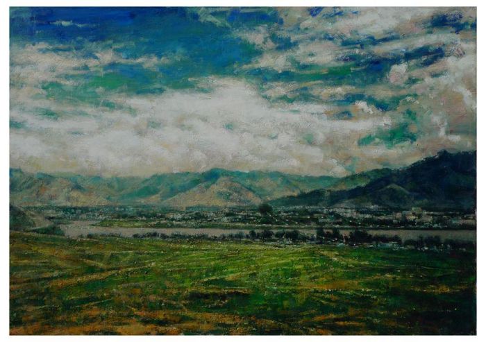 Wu Yong Peinture à l'huile - Rivière Lhassa
