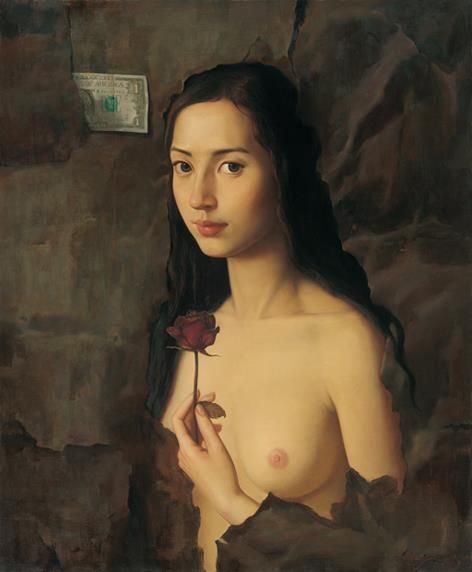 Xie Ye Peinture à l'huile - Au nom de Rose