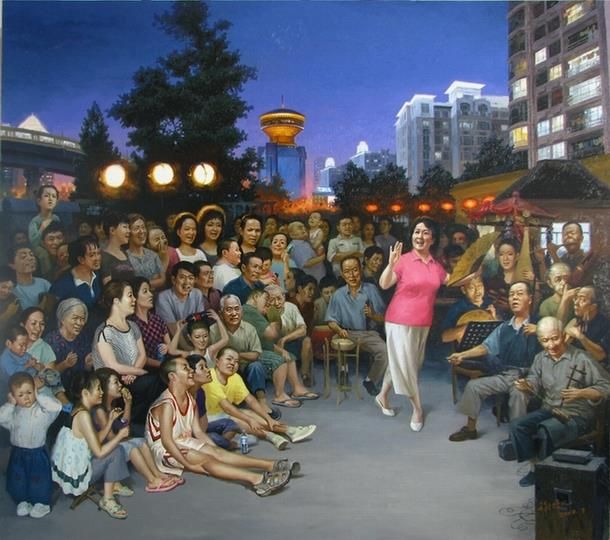 Xie Huifan Peinture à l'huile - Chanson de la ville balnéaire