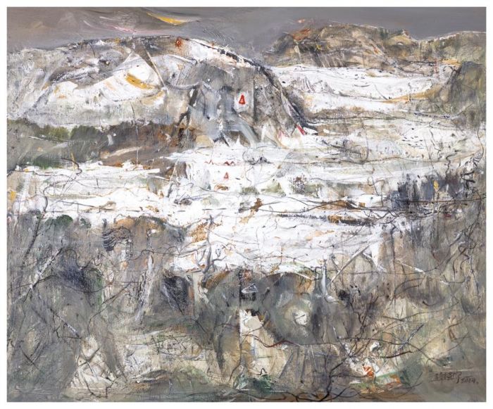 Xie Ke’an Peinture à l'huile - Beaucoup de neige