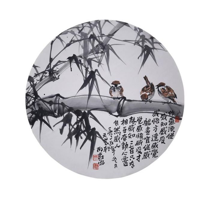 Xing Shu’an Art Chinois - Peinture de fleurs et d'oiseaux dans le style traditionnel chinois 4