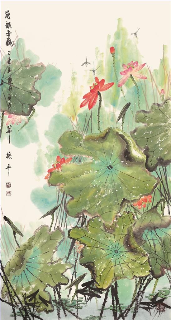 Xu Ping Art Chinois - Lotus d'automne
