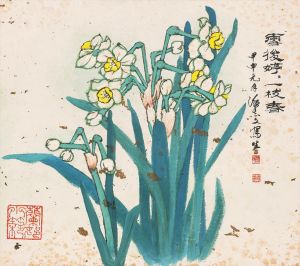 Xu Zhiwen œuvre - Peinture de fleurs et d'oiseaux dans le style traditionnel chinois 3