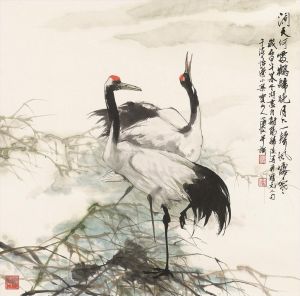 Xu Zhiwen œuvre - Peinture de fleurs et d'oiseaux dans un style traditionnel chinois