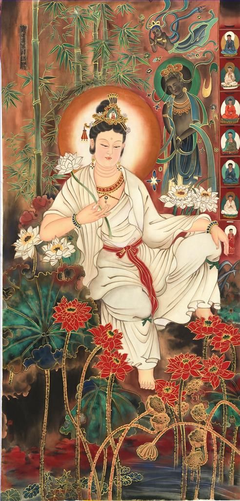 Xu Zisong Art Chinois - La déesse de la miséricorde