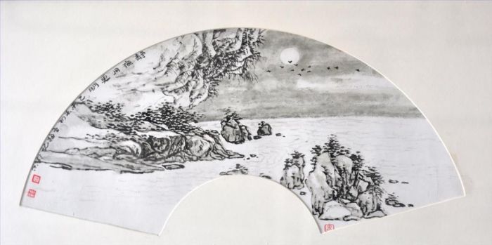 Xue Ximei Art Chinois - Clair de lune brillant dans une nuit calme